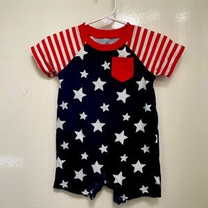 One pice body suit with Stripes and stars